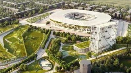 Il rendering del progetto di Milan e Inter del nuovo stadio nell’area di San Siro