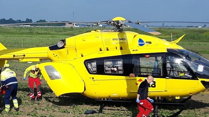 E' intervenuto anche l'elisoccorso E' intervenuto anche l'elisoccorso