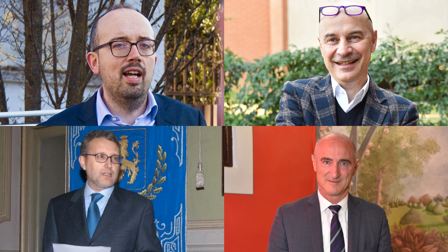 Dall'alto Enzo Salvaggio, Luca Del Gobbo, Alberto Fossati e Cesare Nai