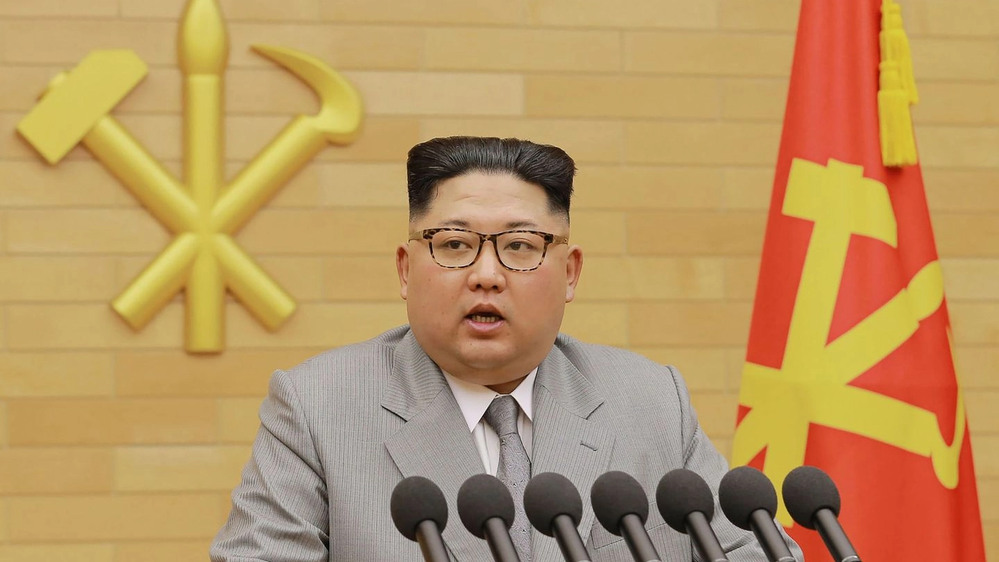Il discorso di fine anno di Kim Jong-un (Afp)