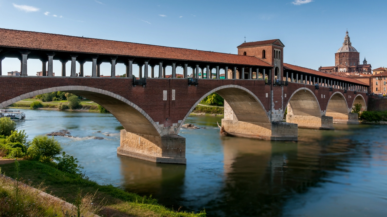 Il ponte coperto di Pavia (Wikicommons)