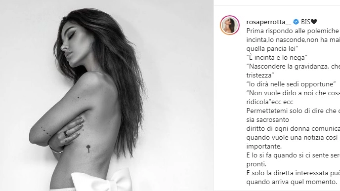 Rosa Perrotta annuncia la sua seconda gravidanza (Instagram)