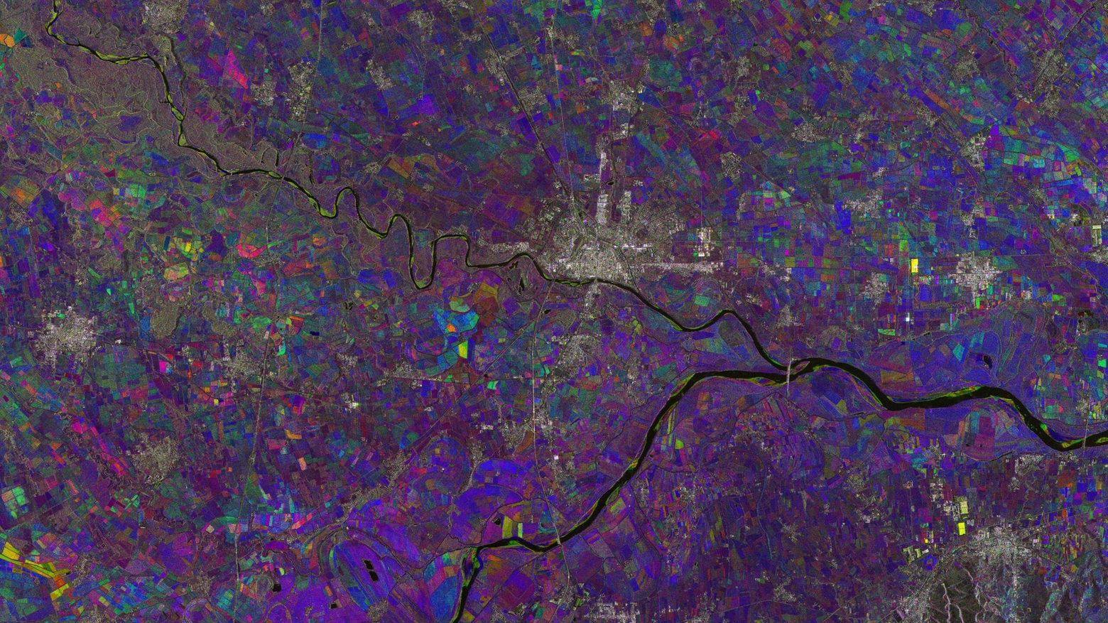 Pavia, il Po e il Ticino fotografati dallo spazio dai satelliti COSMO-SkyMed (fonte: Asi)
