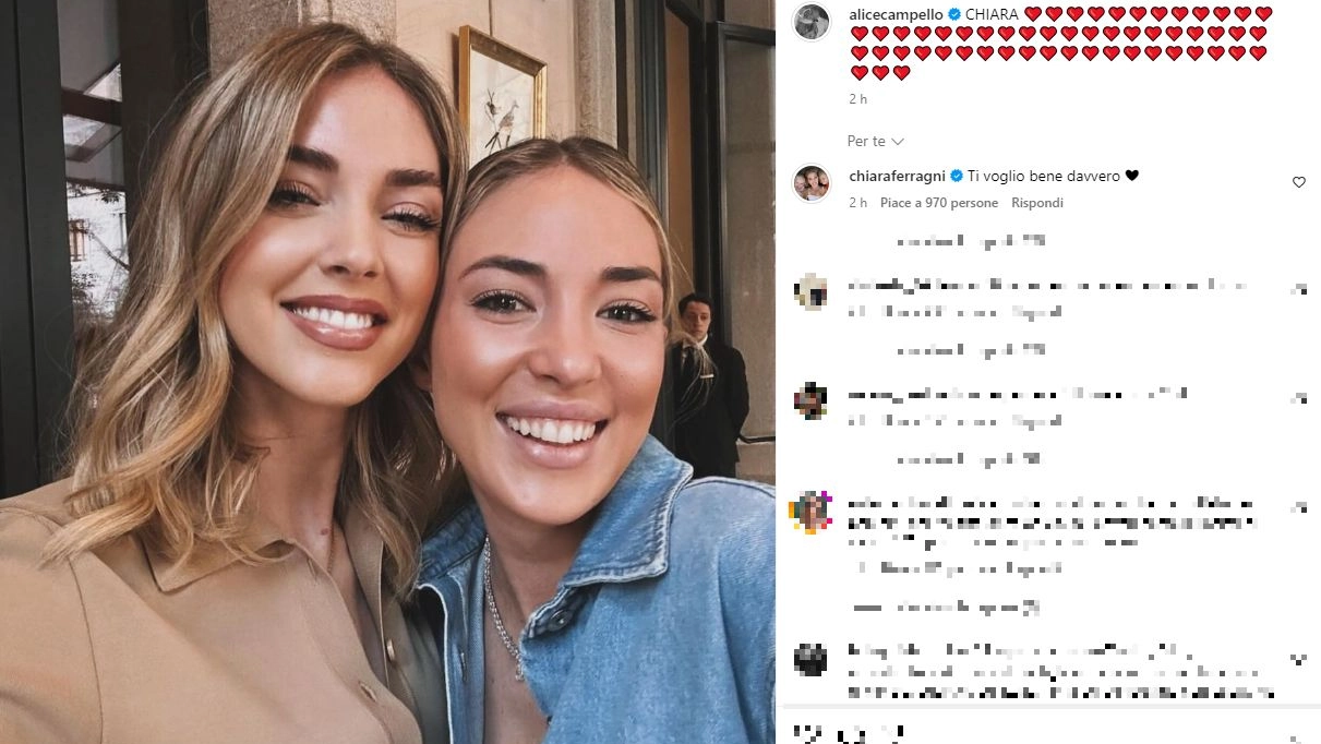 Chiara Ferragni e Alice Campello (Foto Instagram)