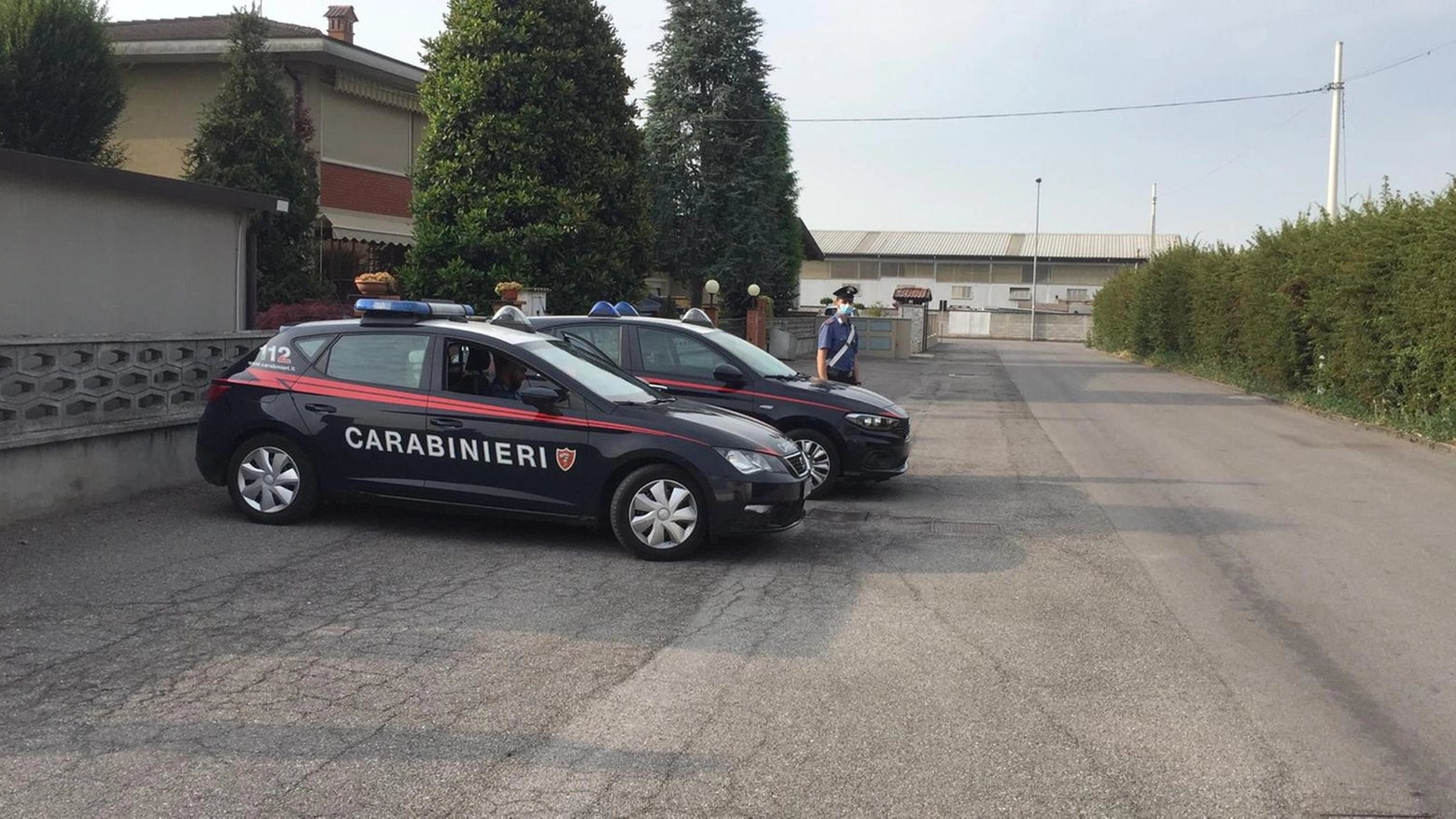 I carabinieri questa mattina a Salvirola