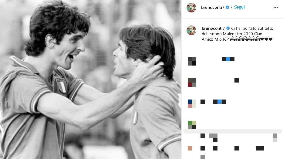 Paolo Rossi e Bruno Conti, Instagram