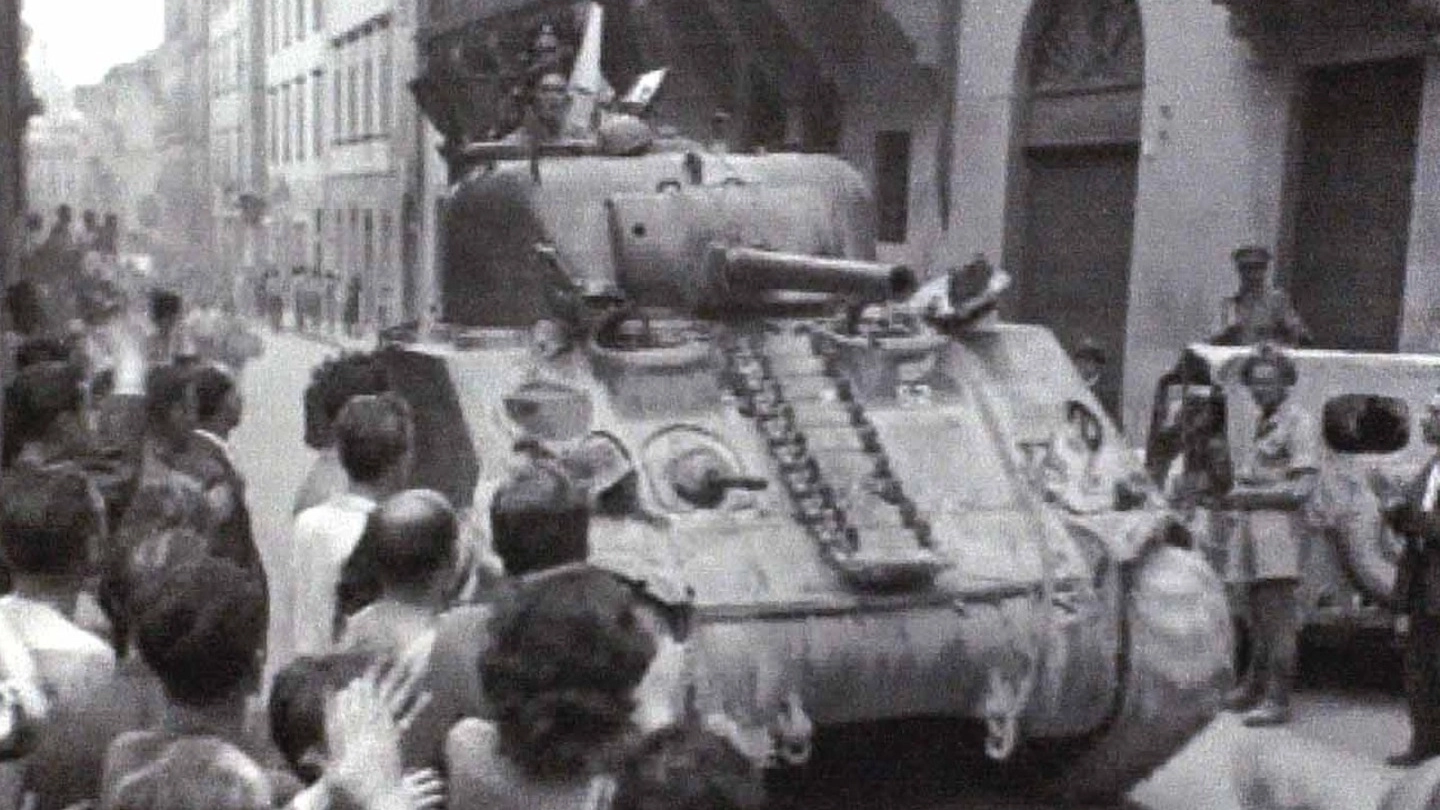 Una foto d'archivio del 25 aprile 1945