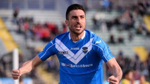 Andrea Caracciolo ha firmato il primo gol del Brescia nella vittoriosa gara con il Bari