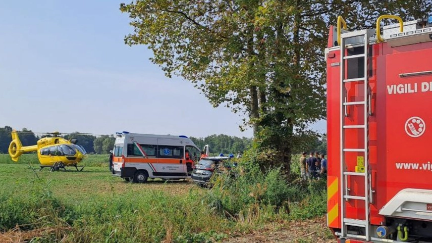I soccorritori ad Annone Brianza (foto dei Vigili del fuoco di Lecco)