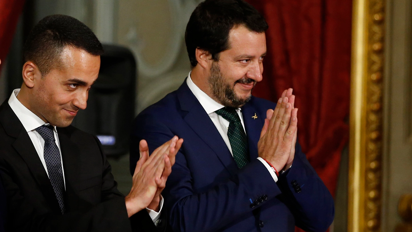 Luigi Di Maio e Matteo Salvini al giuramento al Quirinale (LaPresse)