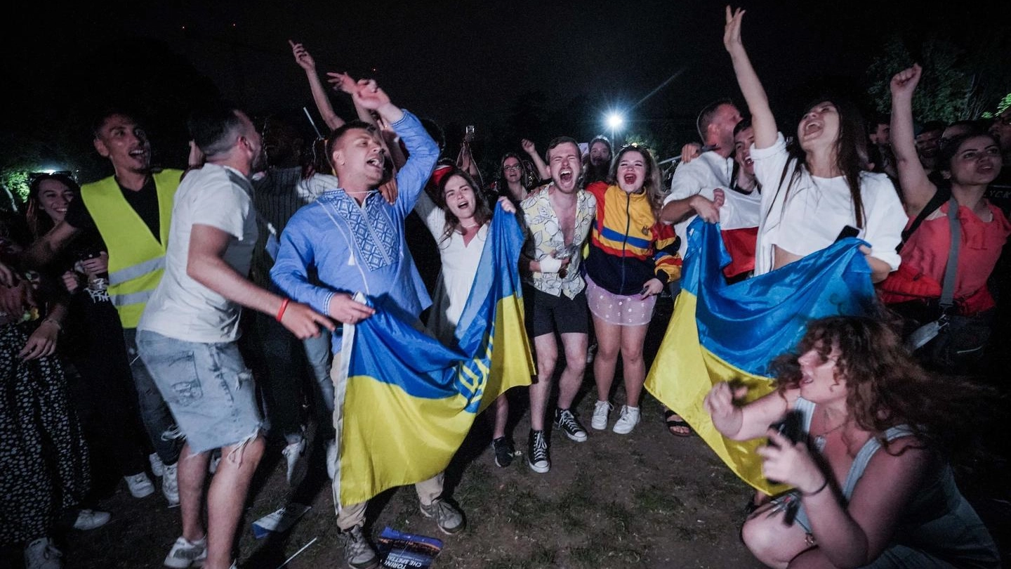 La gioia dei sostenitori ucraini a Torino