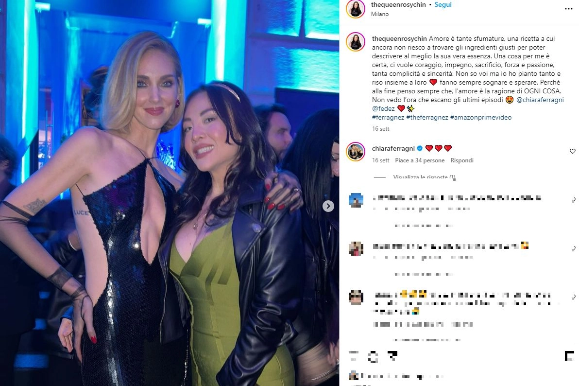 Rosy Chin e Chiara Ferragni (Foto Instagram)