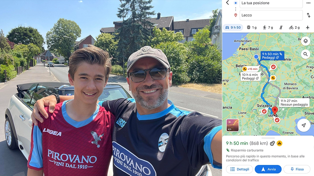 Marco e Leandro, viaggio di 850 chilometri in auto per assistere alla finale Lecco-Foggia