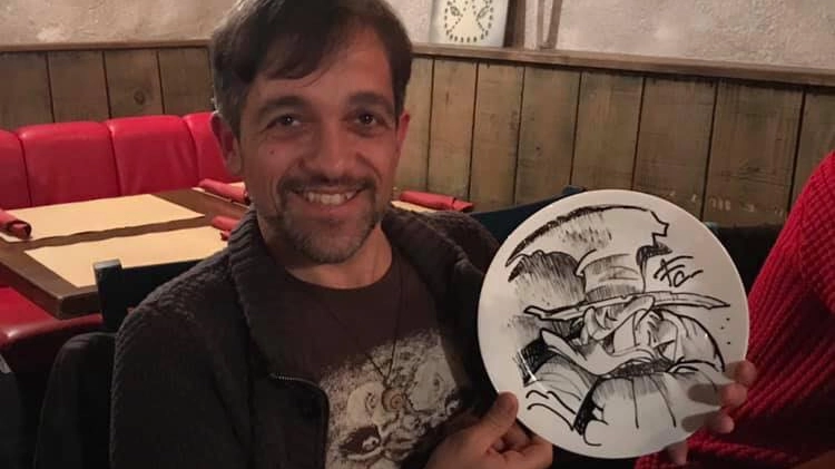 Il fumettista Fabio Celoni