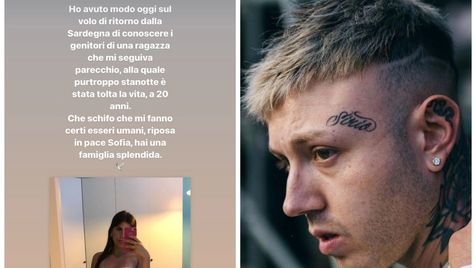 Lazza e il post per Sofia Castelli, uccisa dall'ex fidanzato Lazza e il post per Sofia Castelli, uccisa dall'ex fidanzato