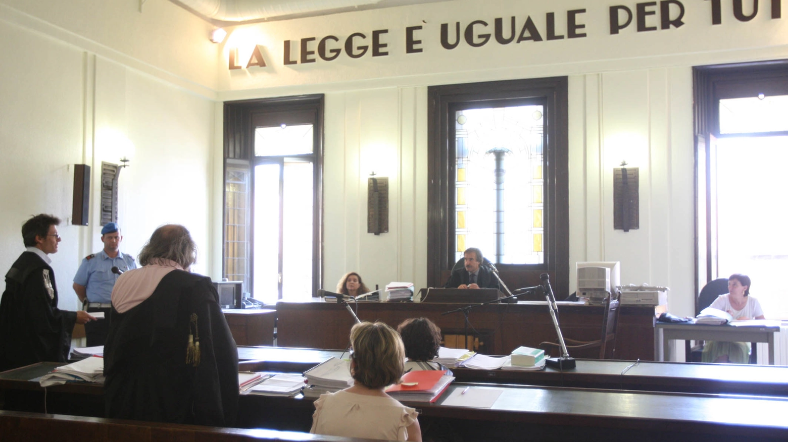 Un'aula del tribunale di Monza