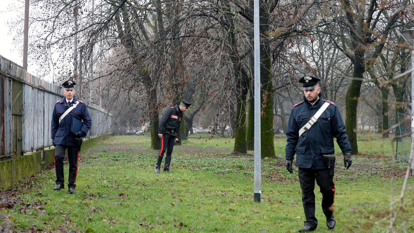 Il sopralluogo dei carabinieri al parco (Spf)