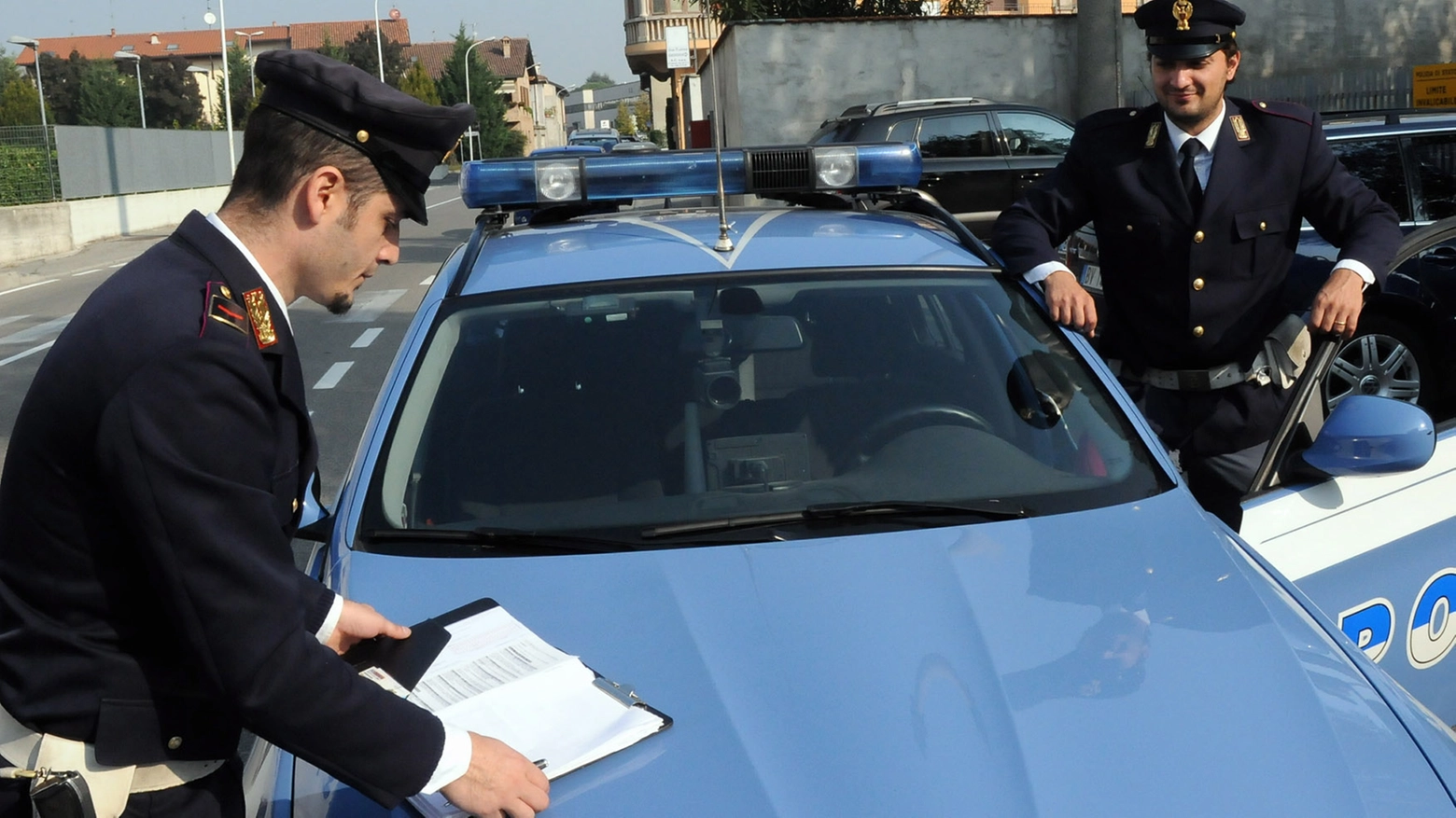 La polizia stradale di Seregno