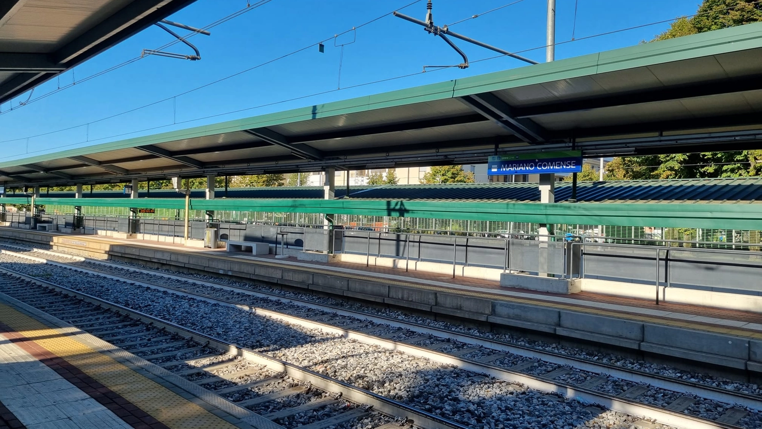 Anche la banchina della stazione è stata sistemata