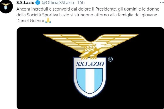 Il tweet della Lazio