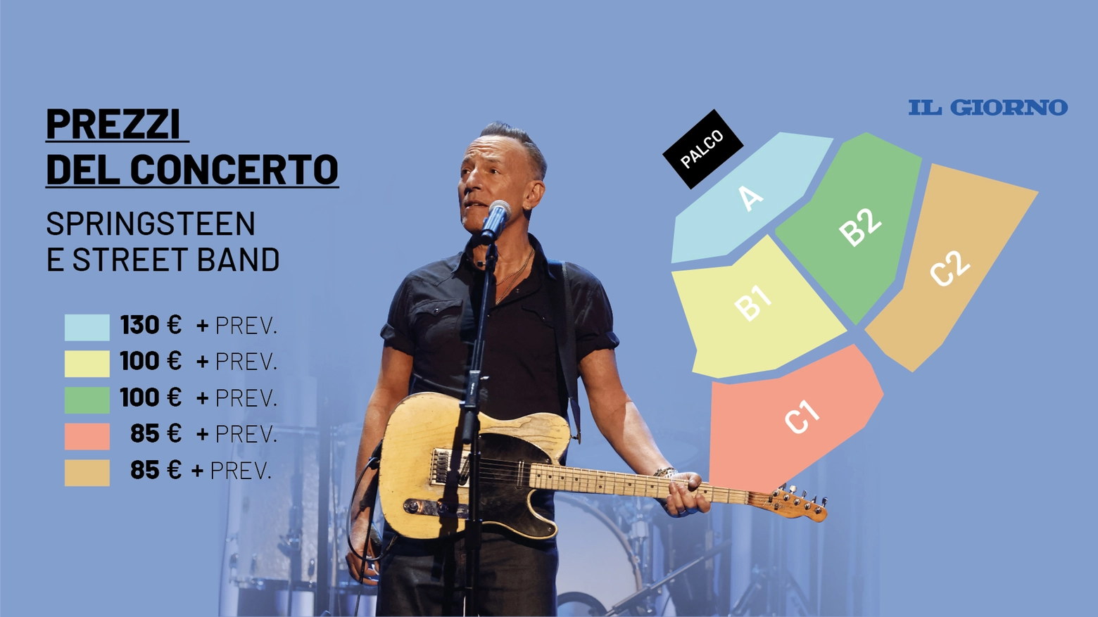 Bruce Springsteen sarà in concerto a Monza il 25 luglio 2023
