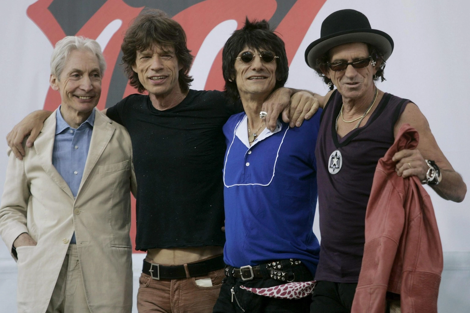Da sinistra Charlie Watts, Mick Jagger, Ron Woods e Keith Richards