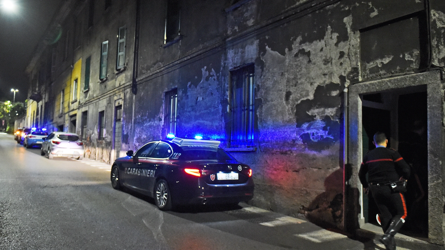 Forze dell'ordine sul luogo dell'accoltellamento