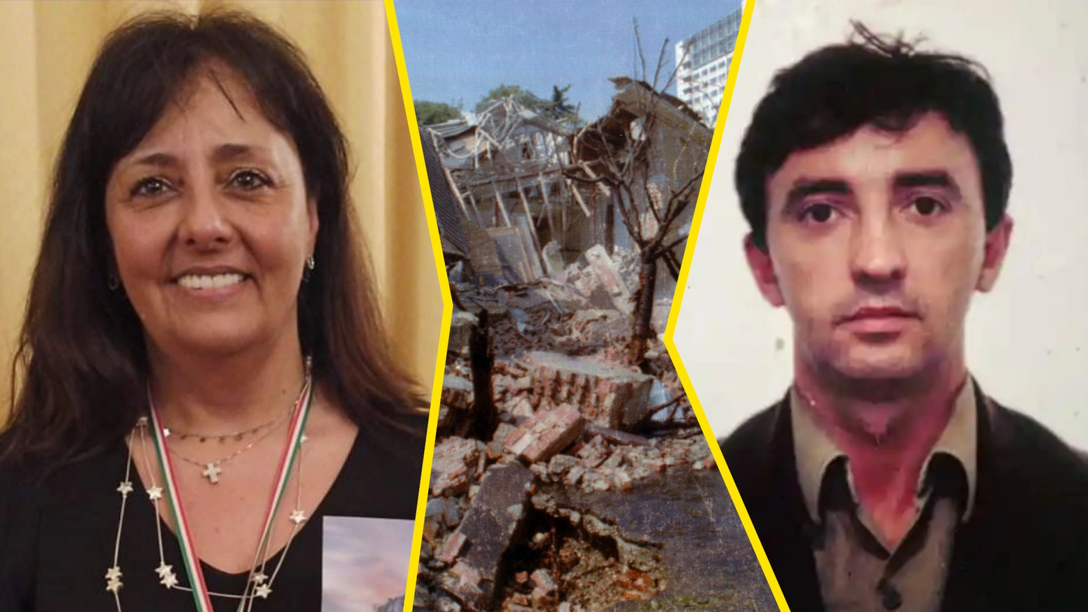 Elisabetta Picerno (a sinistra) e suo fratello Stefano, vigile del fuoco morto nella strage mafiosa di via Palestro