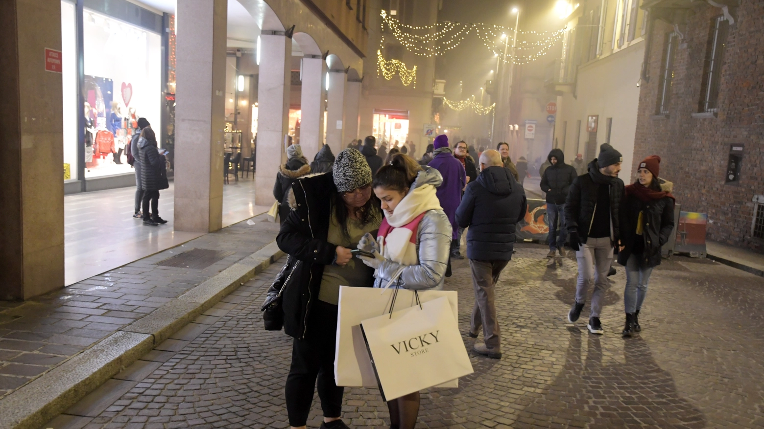 Il centro di Pavia a Natale