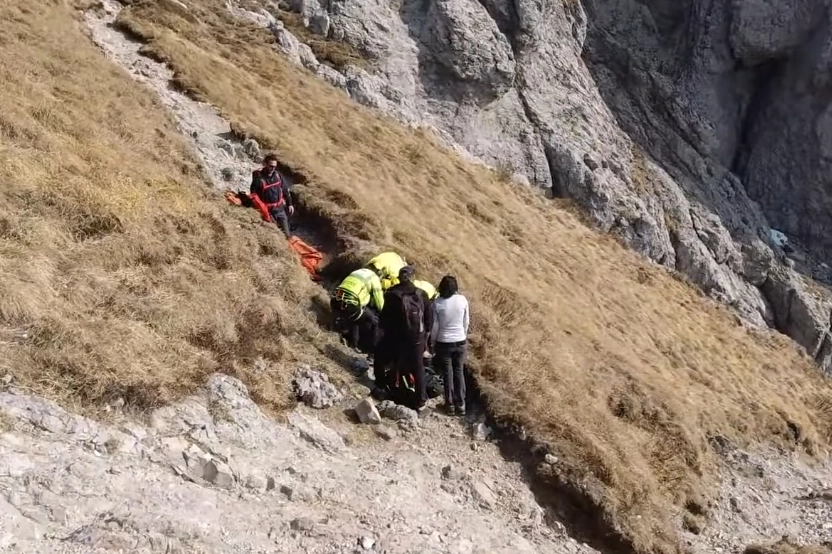 L’intervento dei soccorritori in Grignetta al Rifugio Rosalba