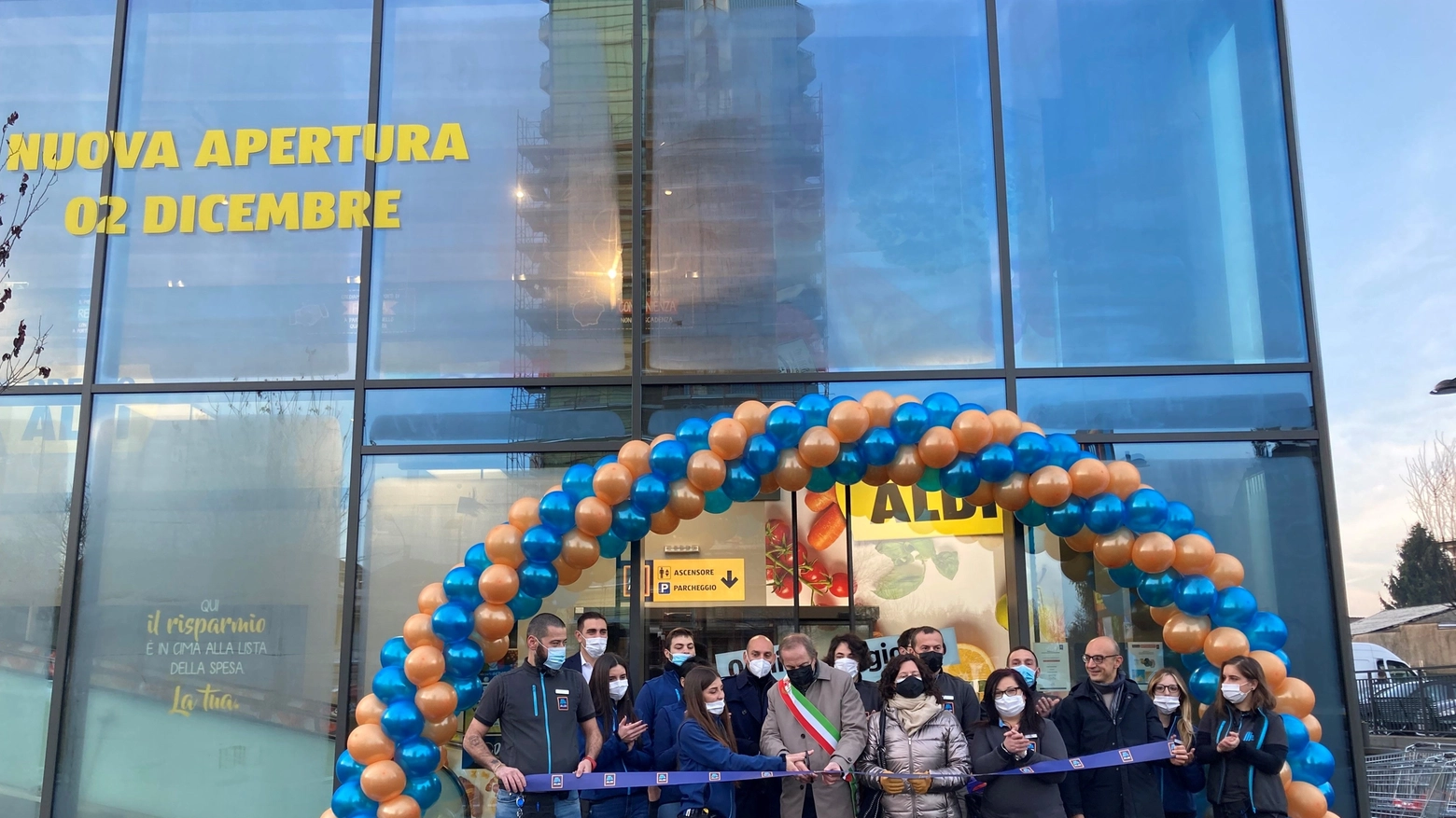 L'inaugurazione del supermercato Aldi di Busto Arsizio