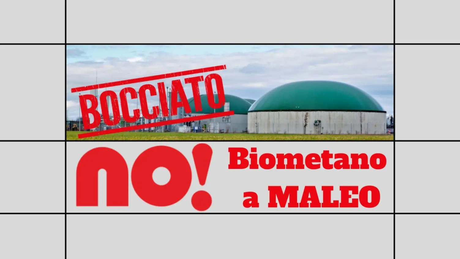 La locandina del neonato comitato contro l'impianto La locandina del neonato comitato contro l'impianto