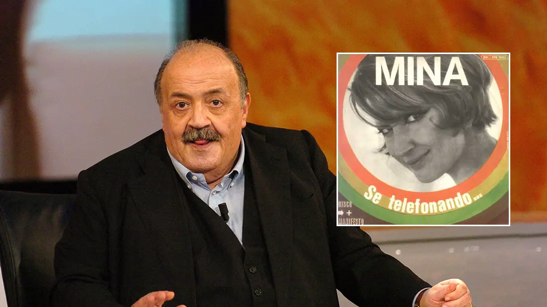 Maurizio Costanzo e la copertina del singolo Se telefonando