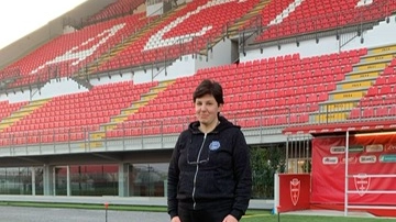 Daniela Passero nello stadio del Monza calcio