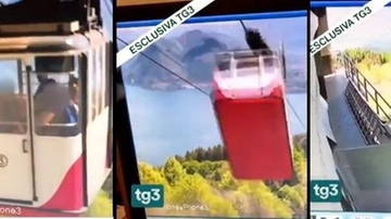 Funivia Mottarone: diffuso il video della tragedia. La cabina s'impenna, poi lo schianto