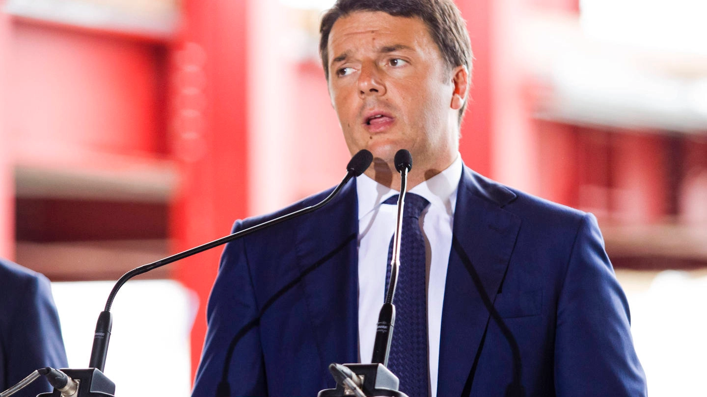 Renzi in visita al cantiere Expo (lapresse)