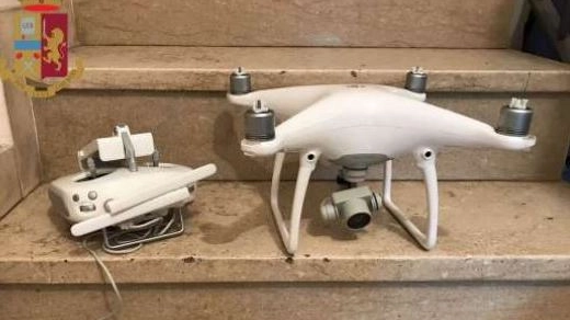 Il drone trovato e sequestrato a casa di Maria Emilia Carvelli