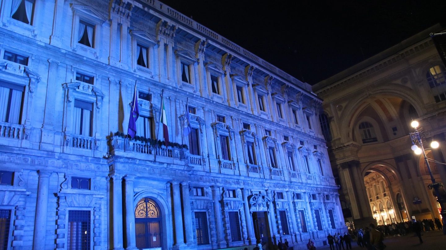Palazzo Marino in blu per la giornata dell'Onu