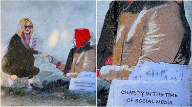 Spunta il murales contro Chiara Ferragni dopo il caso finta beneficenza