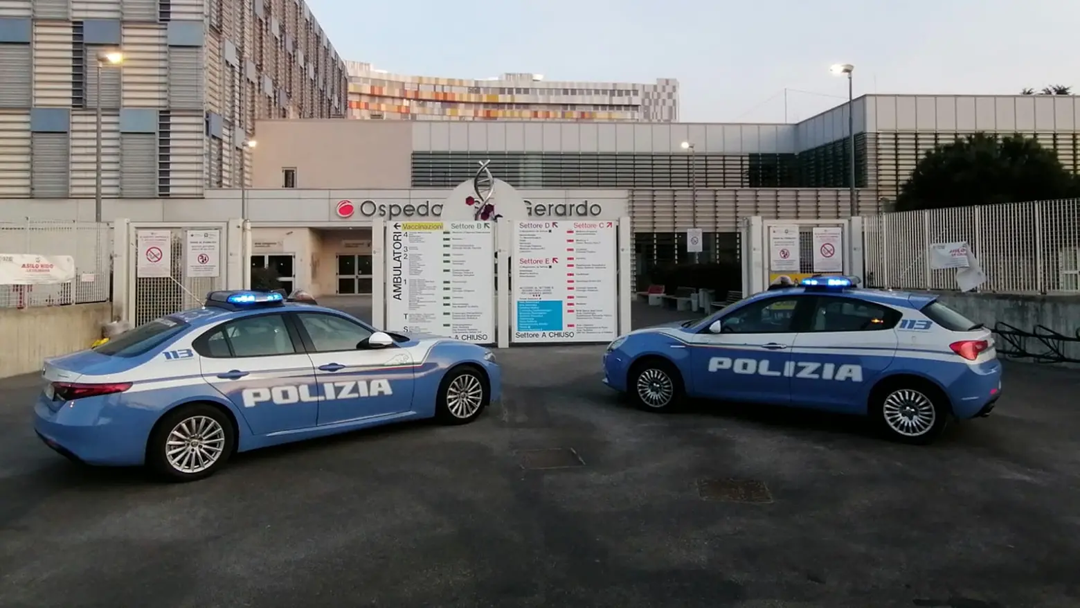 Polizia fuori dal San Gerardo