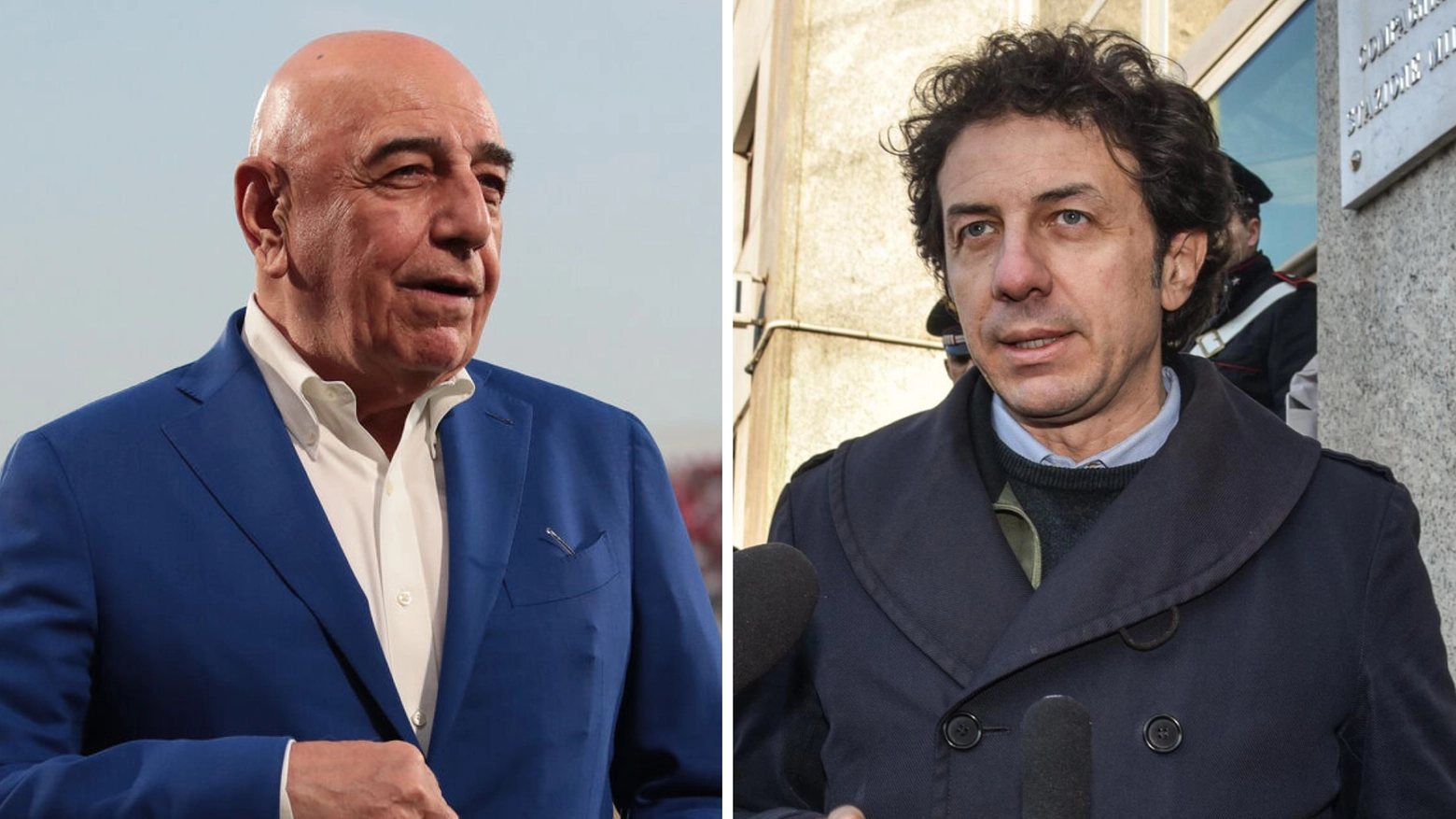 L'imprenditore Adriano Galliani (a sinistra) e l'attivista Marco Cappato