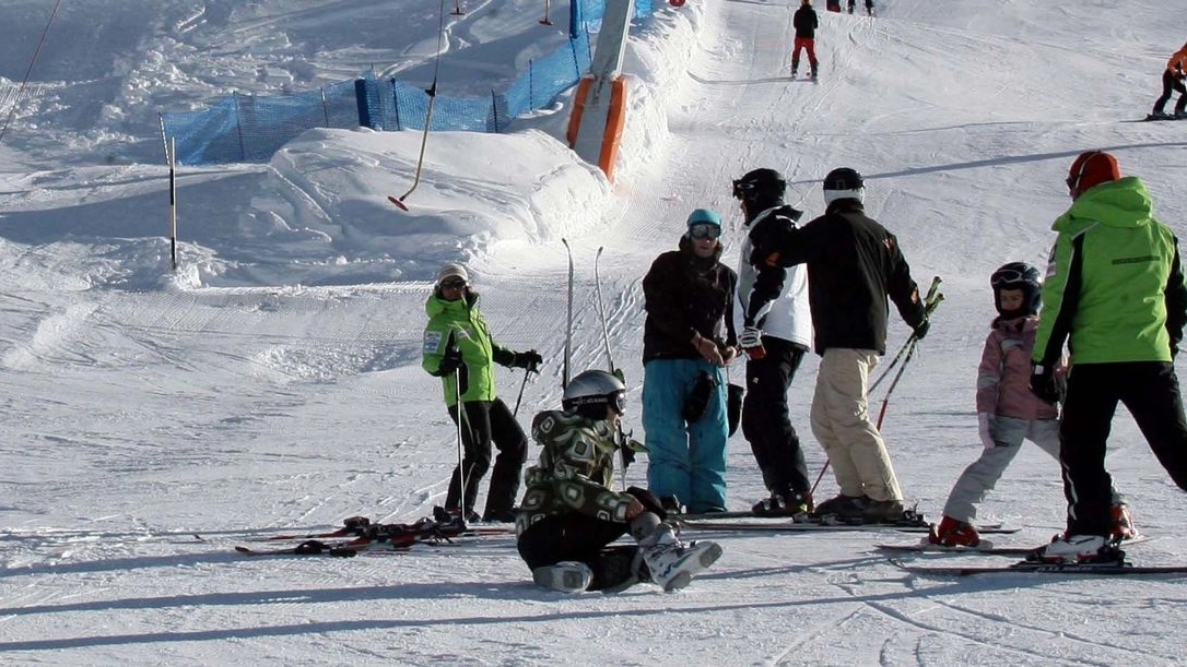Sciatori in una ski-area di Livigno