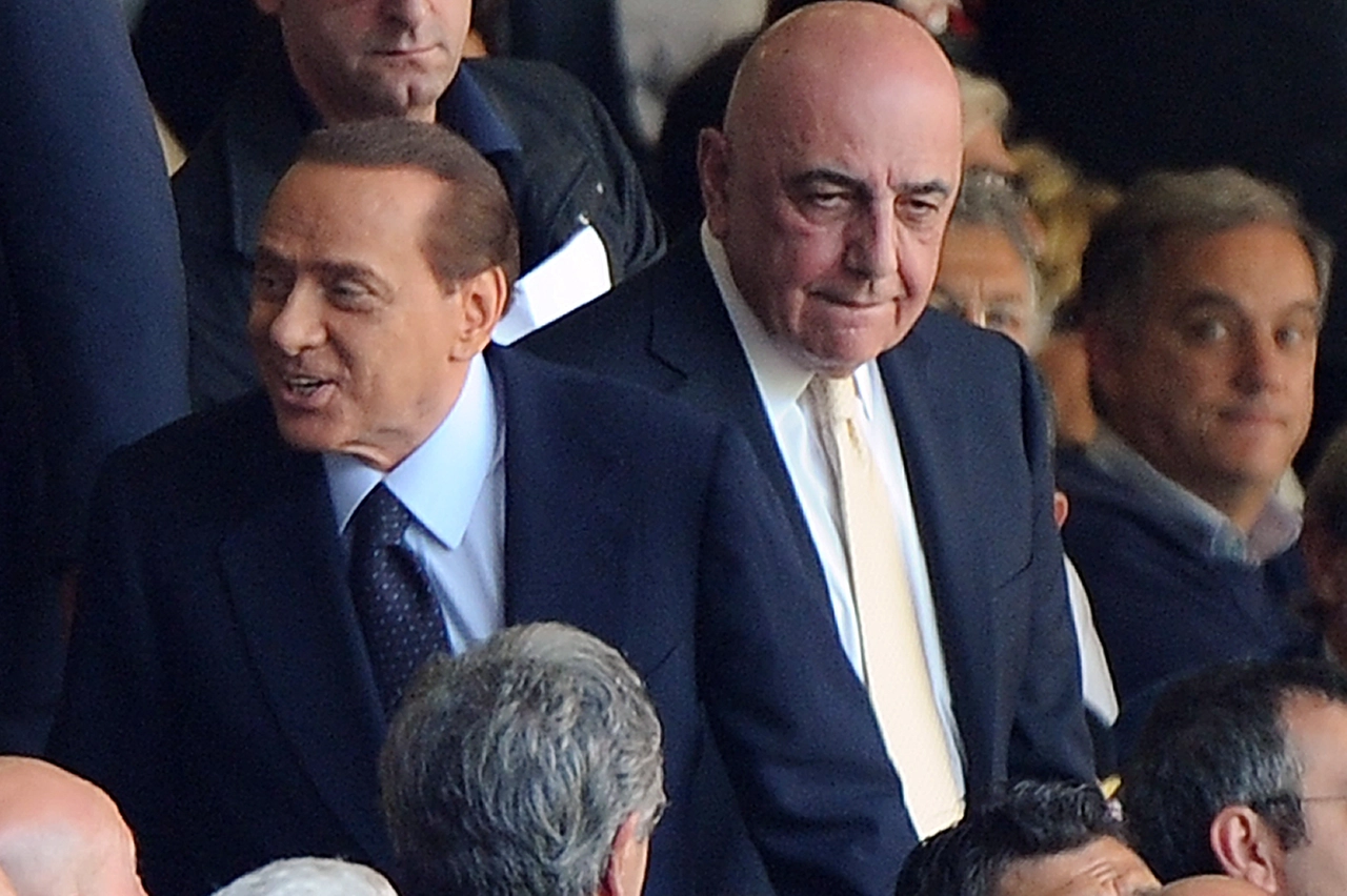Silvio Berlusconi e Adriano Galliani (Ansa)