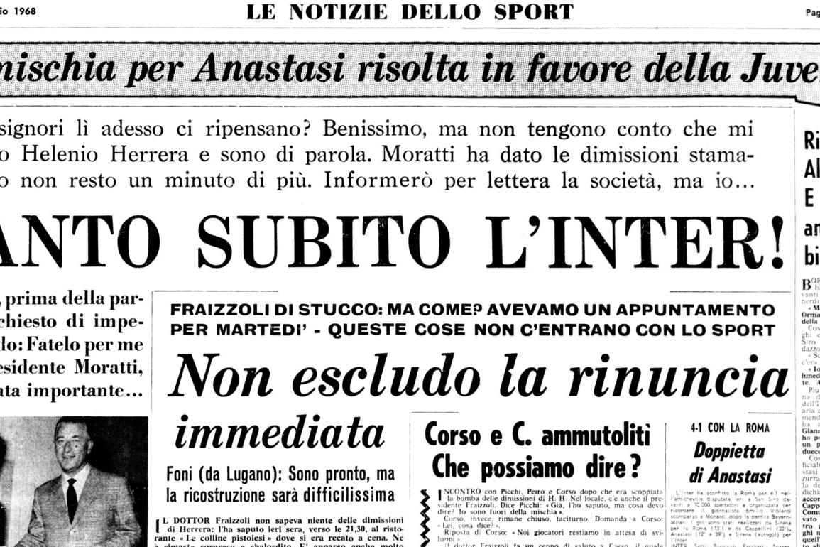 La notizia-bomba del 19 maggio ’68, Anastasi è della Juve 