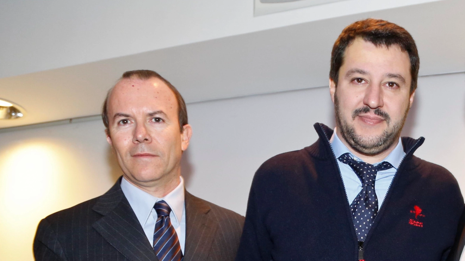 Gianluca Savoini con Matteo Salvini