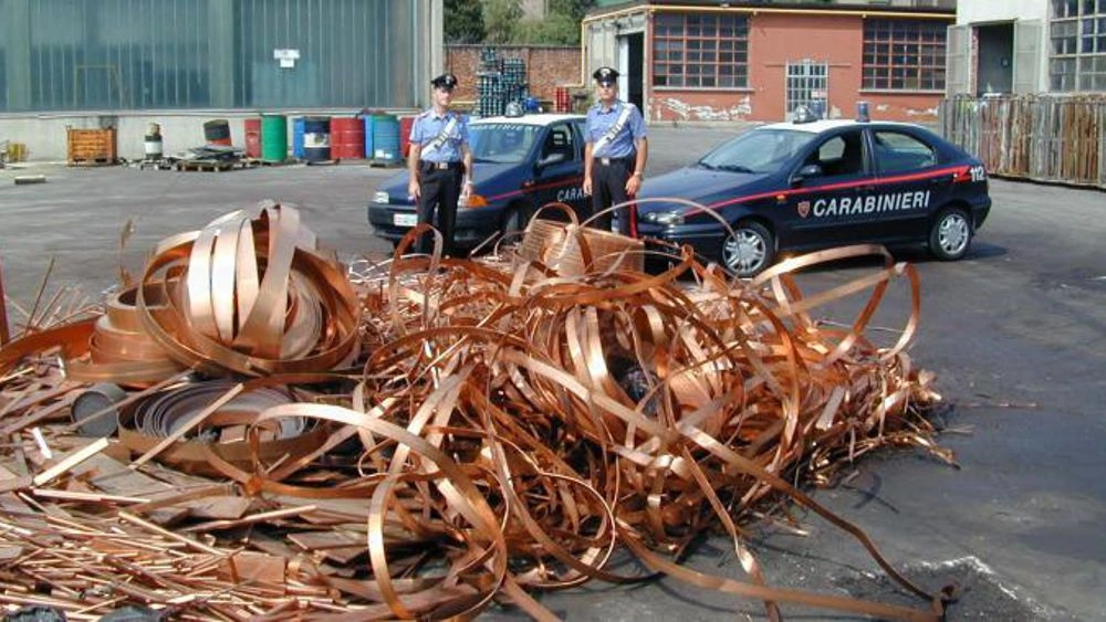 I ladri di rame sono stati fermati dai carabinieri (foto d'archivio)