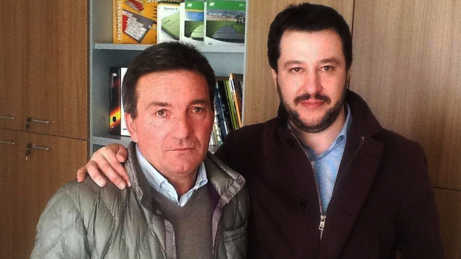 Matteo Salvini con Antonio Monella (DePascale)
