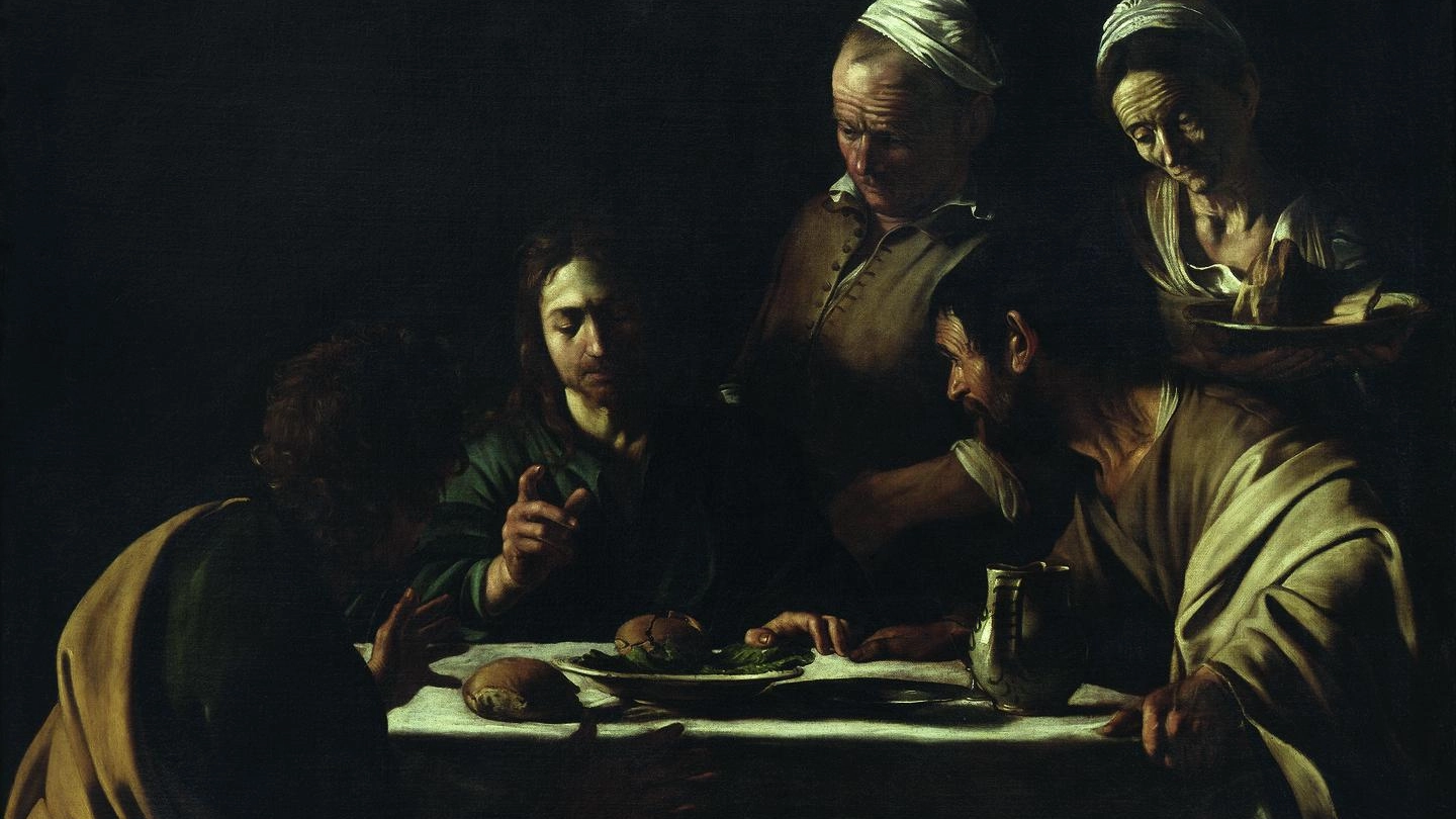 Michelangelo Merisi detto il "Caravaggio": Cena in Emmaus