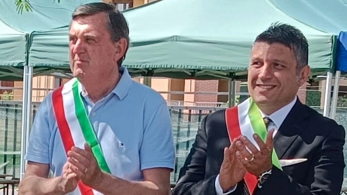 Il sindaco di Giussago Albino Suardi e di Certosa Marcello Infurna