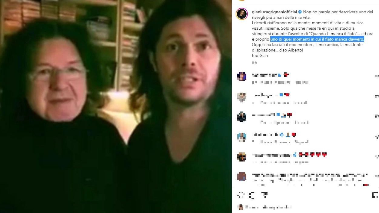 Gianluca Grignani e Alberto Radius (Foto Instagram)